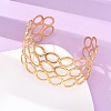304 Stainless Steel Cuff Bangles for Women BJEW-G749-08G-1