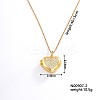 European and American Fashion Heart Shaped Brass Crystal Rhinestone Locket Pendant Necklaces CW4614-2-1