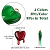 8Pcs 4 Colors Transparent Resin Pendants RESI-YW0003-19-3