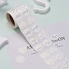 Heart and Flat Round with Word Love Valentine's Stickers Self Adhesive Tag Labels X-DIY-E023-05-5