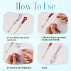 8Pcs 8 Colors Acrylic Straw Pendant Beadable Bar HJEW-TA0001-48-6