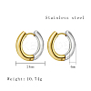 Two Tone 304 Stainless Steel Huggie Hoop Earrings for Women WQ4078-2-1