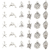 120Pcs 6 Styles Tibetan Style Alloy Pendants FIND-CA0010-53-1