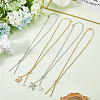 10Pcs 2 Colors Adjustable 304 Stainless Steel Curb Chains Necklaces Making MAK-SC0001-43-3