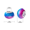 14Pcs 7 Colors Glass European Beads GPDL-YW0001-03-2