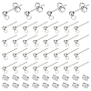 304 Stainless Steel Stud Earring Findings STAS-UN0015-57A-1