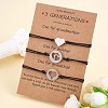 3Pcs 3 Style 430 Stainless Steel Heart Link Bracelets Set JB720A-4