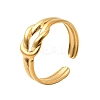 304 Stainless Steel Knot Cuff Rings for Women RJEW-Z110-03G-4