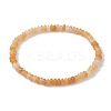 Natural Red Aventurine Rondelle Beaded Stretch Bracelets BJEW-JB09980-07-1