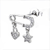 Brass Micro Pave Clear Cubic Zirconia Dangle Stud Earrings EJEW-N011-37P-NF-4