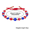 Evil Eye Handmade Lampwork & Faceted Glass Bead Braided Bracelets GH2736-1-2