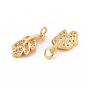 Brass Clear Cubic Zirconia Pendants KK-N233-101-NF-2