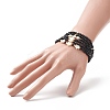 6Pcs 6 Style Natural Shell & Glass Star & Round Beaded Stretch Bracelets Set for Women BJEW-JB09945-02-5