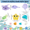 40Pcs 10 Styles Luminous Resin Sea Animals Display Decoration DJEW-SC0001-13-2