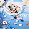 120Pcs 6 Colors Opaque Acrylic Pendants RESI-TA0002-97-5