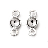 Flat Round Brass Rhinestone Connecter Settings KK-P340-06A-P-1