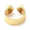 Brass Micro Pave Cubic Zirconia Open Cuff Rings RJEW-P098-13G-3