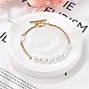 304 Stainless Steel Boston Link Chains Bracelets for Women BJEW-C089-10G-1