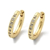 Brass Micro Pave Clear Cubic Zirconia Hoop Earrings LS-EJEW-D311-145G-4