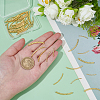 50Pcs 5 Styles Brass Textured Curved Tube Beads KK-PH0013-33-3
