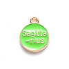 Alloy Enamel Pendants ENAM-S124-01B-06F-3
