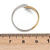 Adjustable 304 Stainless Steel Cuff Rings for Women RJEW-B135-01GP-05-3