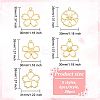 Alloy Open Back Bezel Pendants PALLOY-OC0002-11G-RS-2