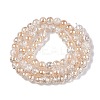 Electroplated Crackle Glass Beads Strands EGLA-N014-6mm-02-2