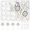 9Pcs Tibetan Style Alloy Cross Pendant Cabochon Settings DIY-FS0009-48-1