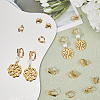 24Pcs 4 Style Brass & 304 Stainless Steel Clip-on Hoop Earring Findings KK-BBC0012-54-4