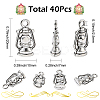 40Pcs Tibetan Style Zinc Alloy Pendants Sets TIBEP-SC0003-35AS-2