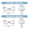 16Pcs 8 Style Rack Plating Brass Clip-on Earring Findings KK-FH0005-37-2