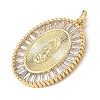 Brass Micro Pave Cubic Zirconia Pendants KK-Q068-31A-G-2