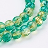 Crackle Glass Beads Strands X-CCG-Q002-6mm-07-3