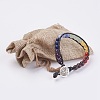 Natural Mixed Stone Beads Cord Bracelet BJEW-JB03609-02-3