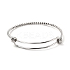 Non-Tarnish 304 Stainless Steel Expandable Bangle for Girl Women BJEW-C003-04P-1