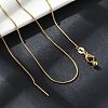 304 Stainless Steel Snake Chain Necklace for Women NJEW-G104-01G-2