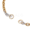 2Pcs 2 Colors Two Tone 304 Stainless Steel Textured Cable Chain Bracelet Making AJEW-JB01339-3