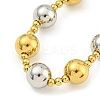 304 Stainless Steel & 201 Stainless Steel Round Beaded Necklaces for Women NJEW-G144-04C-GP-2