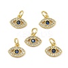 Brass Micro Pave Cubic Zirconia Charms KK-E068-VB244-2