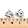 Brass Micro Pave Cubic Zirconia Charms KK-E090-02P-3