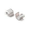 Anti-Tarnish Rhodium Plated 925 Sterling Silver Folding Crimp Ends STER-D006-25P-2