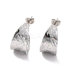 Non-Tarnish 304 Stainless Steel Chunky C-shape Stud Earrings LS-EJEW-P198-08P-1