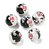 Halloween Series Wood European Beads WOOD-U002-01D-1