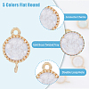 10Pcs 5 Colors Brass Pave Cubic Zirconia Connector Charms KK-DC0002-65-4