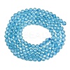 Natural Blue Topaz Beads Strands G-B175-D21-3mm-3