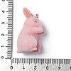 Flocky Opaque Resin Pendants RESI-G105-02F-3