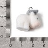 Flocking Opaque Resin Pendants RESI-G123-01A-3