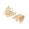 Brass Micro Pave Cubic Zirconia Pendants KK-B133-05G-03-2
