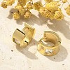 304 Stainless Steel Micro Pave Clear Cubic Zirconia Huggie Hoop Earrings EJEW-C096-55G-4